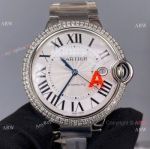 V6 Factory Swiss Copy Cartier Ballon Bleu 42MM Diamond Bezel Watch Automatic Movement